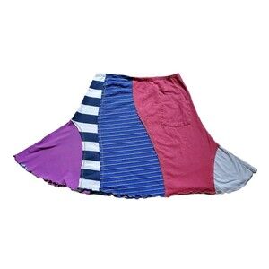 Elisabethan Skirt Women Large A-Line Upcycled Patchwork Sugar Plum NO TAG